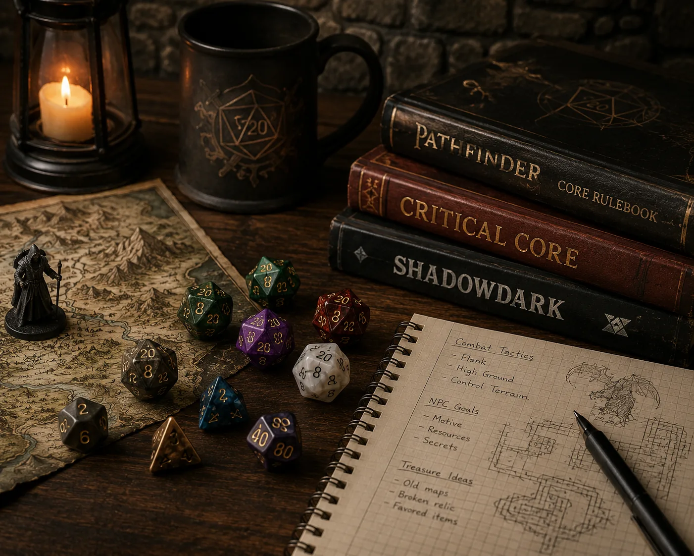 D&D Alternatives Compared: Pathfinder 2e, Critical Core, and Shadowdark